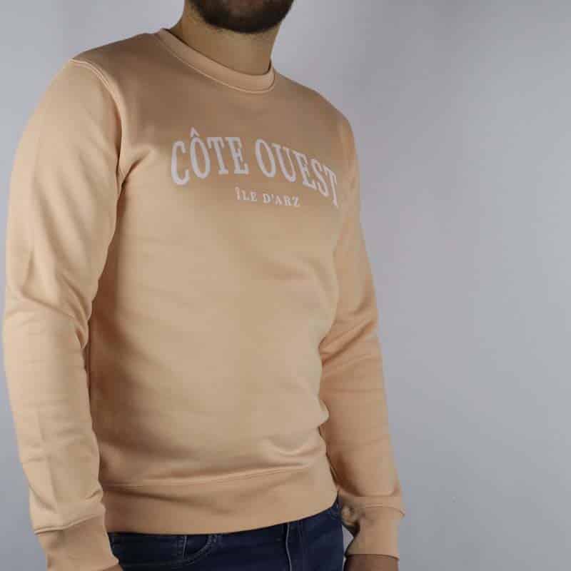 Sweat côte ouest île d'Arz abricot 2